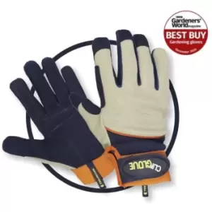 Image of Clipglove Mens General Purpose Gloves Male - Medium, Leather - Navy/White, S