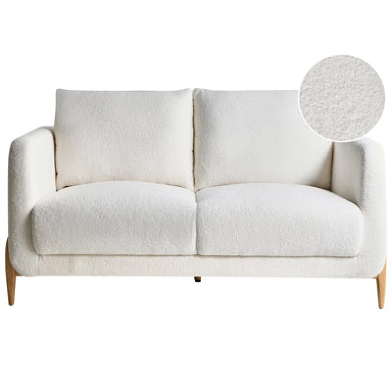 Image of Beliani Sofa 2 Seater Gimo Boucle White