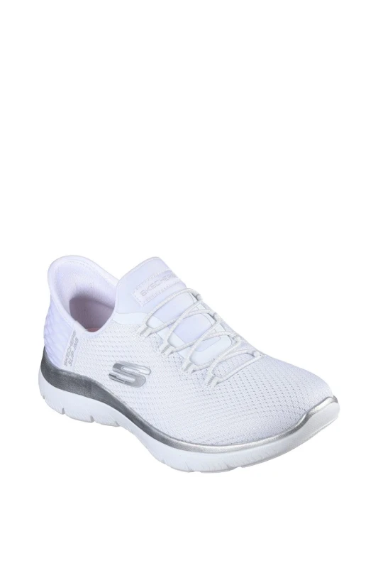 Image of Skechers Womens Summits Diamond Dream Trainer in White Size: 4 White Female 4