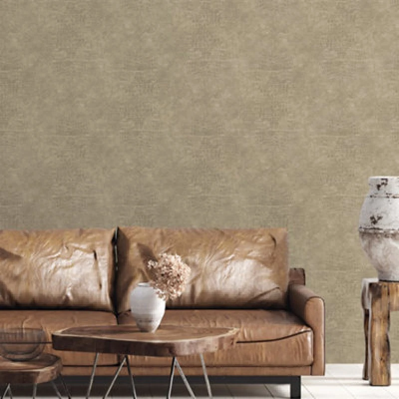 Image of Galerie Natural Fx Bronze Brown Crocodile Embossed Wallpaper