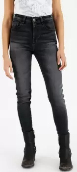 Image of Rokker Tech High Waist Ladies Motorcycle Jeans, black-grey, Size 48 for Women, black-grey, Size 48 for Women