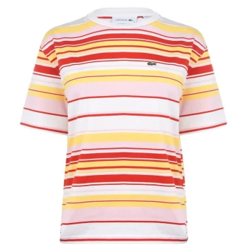Image of Lacoste Multi Stripe T Shirt - Multi
