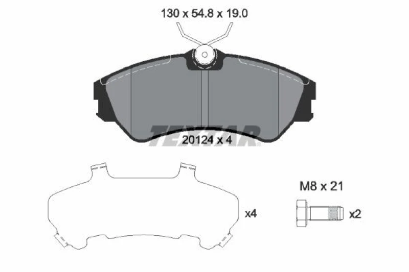 Image of Brake pad set TEXTAR 2012401