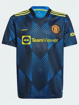 Image of adidas Manchester United Junior 21/22 3rd Shirt - Navy, Size 11-12 Years