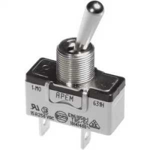 image of APEM 631H/2 Toggle switch 250 V AC 15 A 1 x Off/On latch