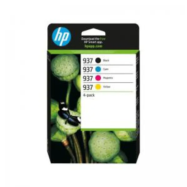 Image of HP 937 CMYK Original Ink Cartridge 4-Pack
