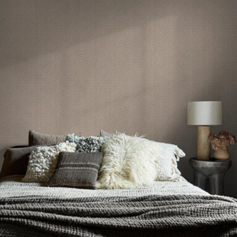 Image of Abigail Ahern Weave Praline Wallpaper Wallpaper One size Nude 73454769000