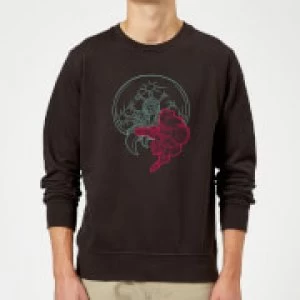 Image of Nintendo Super Metroid Samus And Mother Brain Sweatshirt - Black