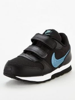 Image of Nike MD Runner 2 Baby Dragon Toddler Trainers - Black/Blue, Size 7.5