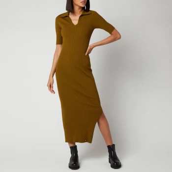Image of Ted Baker Womens Pileepa Polo Midi Dress - Khaki - UK 12
