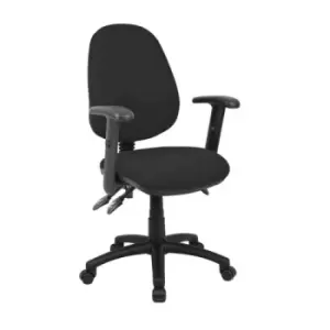 image of Vantage 200 3 lever asynchro operators chair with adjustable arms - black