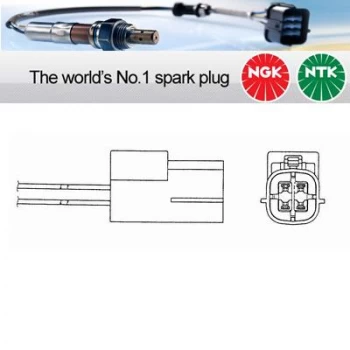 Image of 1x NGK NTK Oxygen O2 Lambda Sensor OZA544-N14 OZA544N14 (6513)