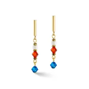 Image of Princess Shape Mix Dopamine Multicolour Earrings 4239/21-1500