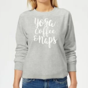 Image of Yoga Coffee and Naps Womens Sweatshirt - Grey - 5XL