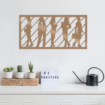 Image of WorkWomen 2 - Copper Copper Decorative Metal Wall Accessory