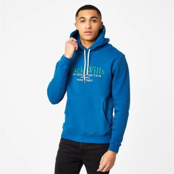 Image of Jack Wills Batsford Graphic Logo Hoodie - Marine