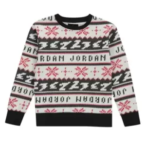 Image of Air Jordan Holiday Crew Sweater Junior Boys - Black