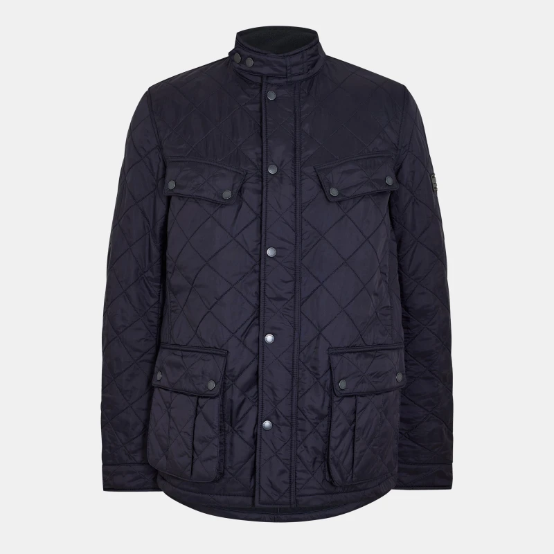 Image of Barbour International Mens Ariel Polarquilt Jacket Navy NY91 male 2XL