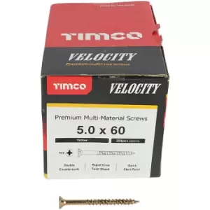 Image of Timco Multi Purpose Countersunk Velocity Screw - 5.0 x 60 (200 pack)