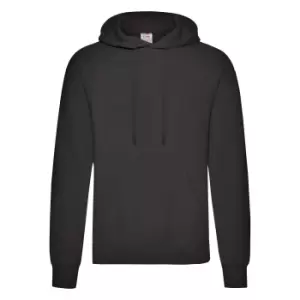 Image of Fruit Of The Loom Mens Hooded Sweatshirt / Hoodie (M) (Black)