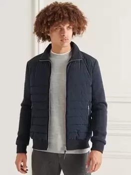Image of Superdry Studios Padded Knit, Navy Size M Men