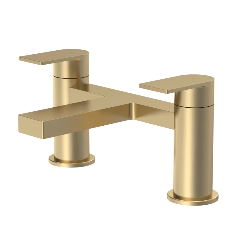 Image of BALTERLEY Contemporary Deck Mounted Bath Filler Tap - Brushed Brass Balterley BTD803