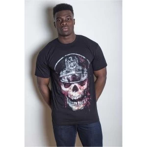 image of Slayer - Skull Hat Unisex Large T-Shirt - Black