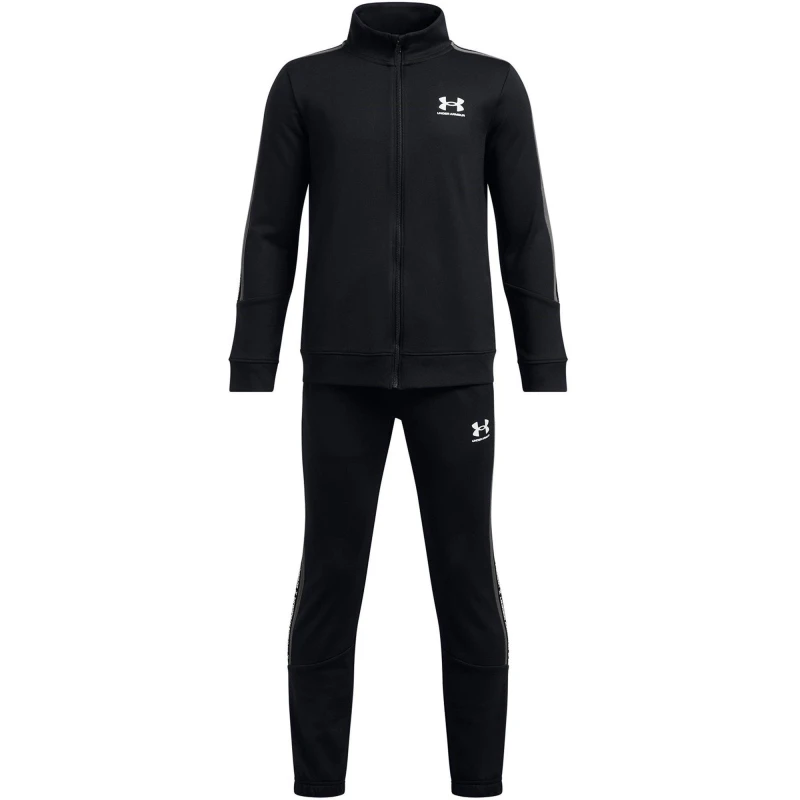 Image of Under Armour Kids Icon Tape Fleece Tracksuit Fleece Tracksuits 7-8 (S) Black 63818503175