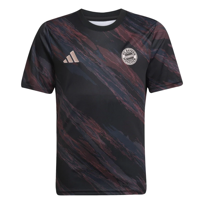Image of adidas Bayern Pre Match Shirt 2025 2026 Juniors Black male 7-8 Years