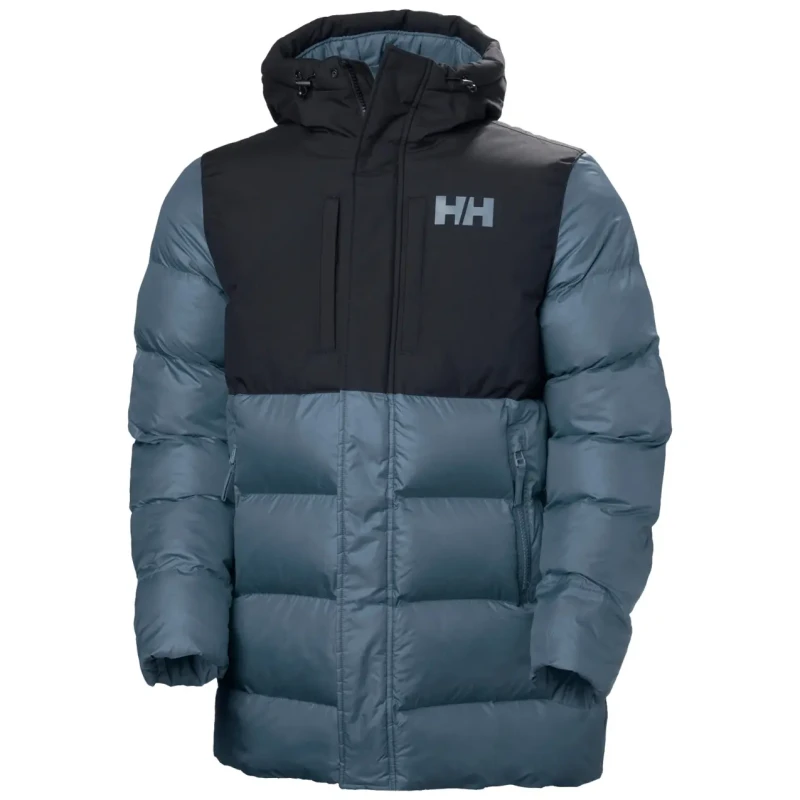 Image of Helly Hansen Long hooded down jacket Helly Hansen Active Bleu Male 2XL