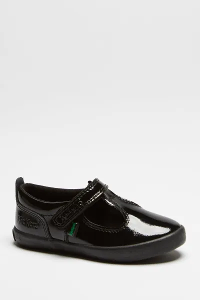 Image of Girls Kickers Kariko T-Strap Shoes - Black - Size: 13 Junior