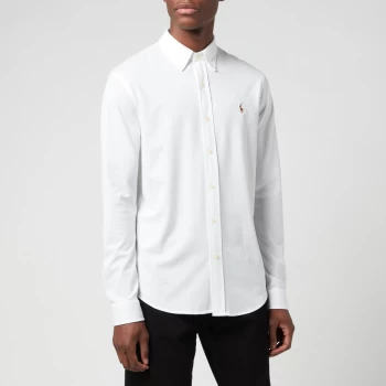 Image of Polo Ralph Lauren Mens Knit Oxford Shirt - White - S