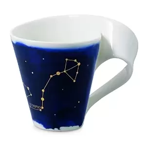 image of Villeroy & Boch NewWave Stars Mug Scorpio, 300ml Blue/White