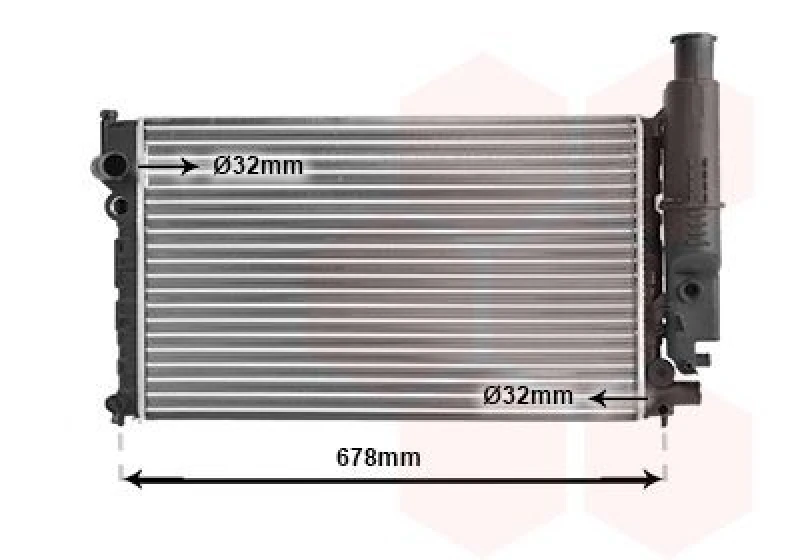 Image of VAN WEZEL Engine radiator VAN WEZEL 40002097