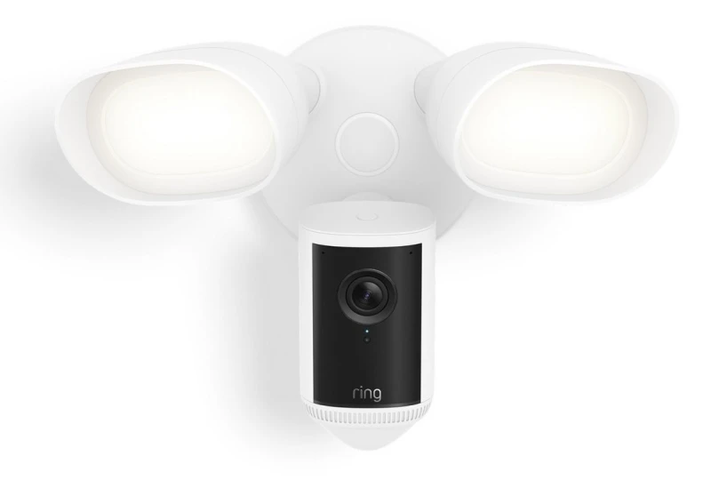 Image of Ring Ring Floodlight Cam Pro Wired Retinal 4K Security Camera - White