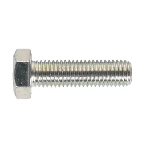 image of Genuine SEALEY SS1450 HT Setscrew M14 x 50mm 8.8 Zinc DIN 933 Pack of 10