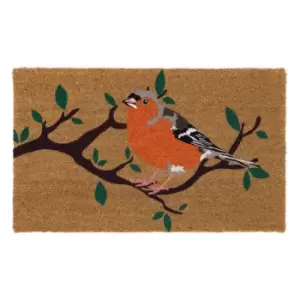 Image of JVL Bird Print Latex Backed Coir Mat, 45x75cm - Multi