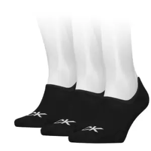 Image of Calvin Klein Foot Logo 3 Pack Socks Mens - Black