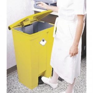 image of Slingsby Pedal Operated Waste Container 87 Litre Yellow 313505