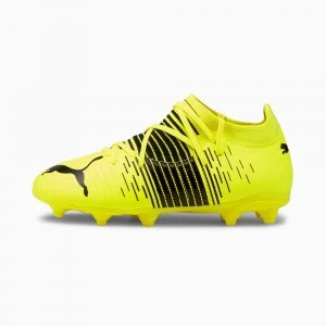Image of PUMA Future Z 3.1 FG/AG Youth Football Boots, Yellow Alert/Black/White Size 1 Shoes