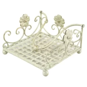 image of Cream Daisy Napkin Holder