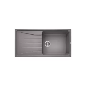 Image of Single Bowl Grey Composite Kitchen Sink with Reversible Drainer - Blanco Sona Xl 6 S Silgranit Puradur Ii