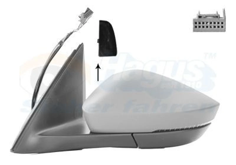 Image of VAN WEZEL Wing mirror VAN WEZEL 7611827