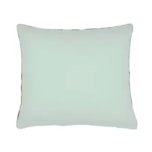 Image of Harlequin Dahlia Pair of Square Pillowcases, Coral