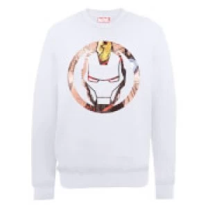 Image of Marvel Avengers Assemble Iron Man Montage Sweatshirt - White - S
