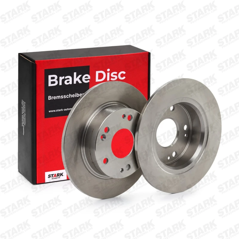 Image of STARK SKBD-0023290 Brake disc Rear Axle, solid, Cast Iron, Uncoated, Untreated, without bolts/screws Cast Iron Brake Disc (82)