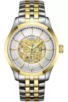Image of Mens Rotary Mecanique Skeleton Automatic Watch GB05033/06