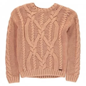 image of Firetrap Cable Knit Jumper Junior Girls - Blush