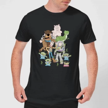 Image of Toy Story Group Shot Mens T-Shirt - Black - 5XL