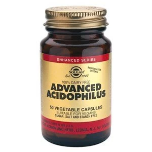 image of Solgar Advanced Acidophilus 100 Dairy Free Vegetable Capsules 50 Vegicaps